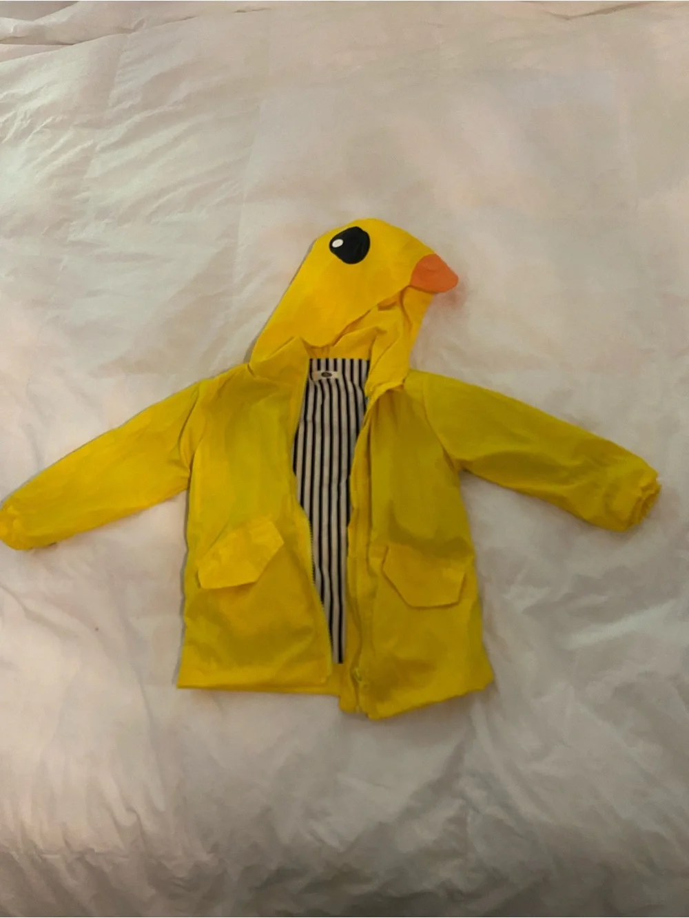 Adorable 2T Yellow Duck Hooded Rain Jacket